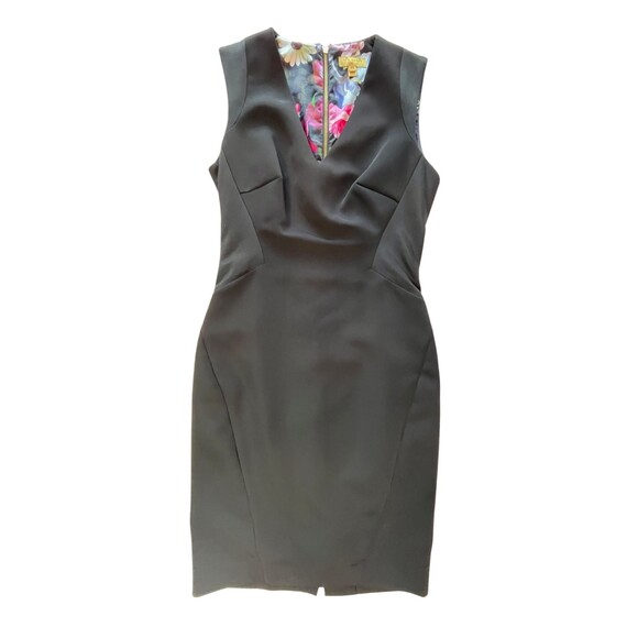 Ted Baker Bodycon Dress Tailored Black Fitted Sleeveless V Neck Short Pencil 2 - Picture 12 of 15